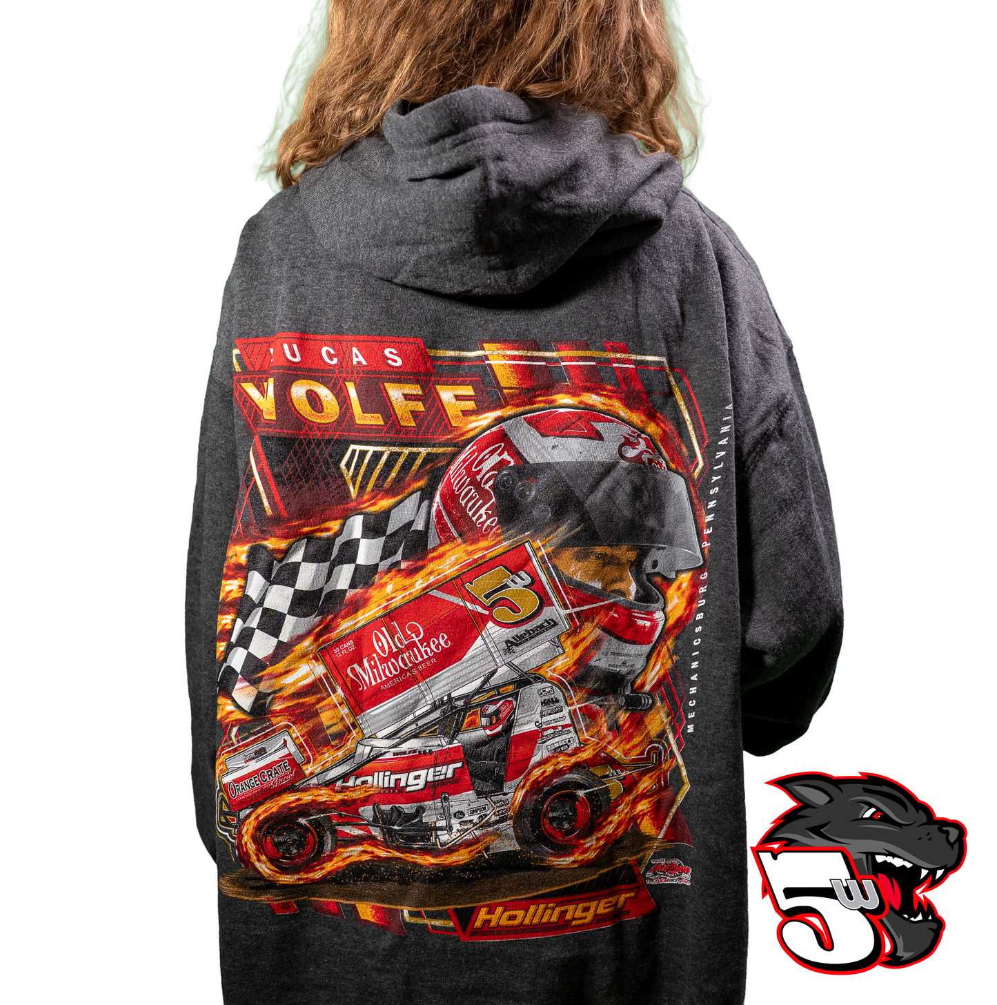 Lucas Wolfe 5W Koozie Pocket Hoodie – Charcoal