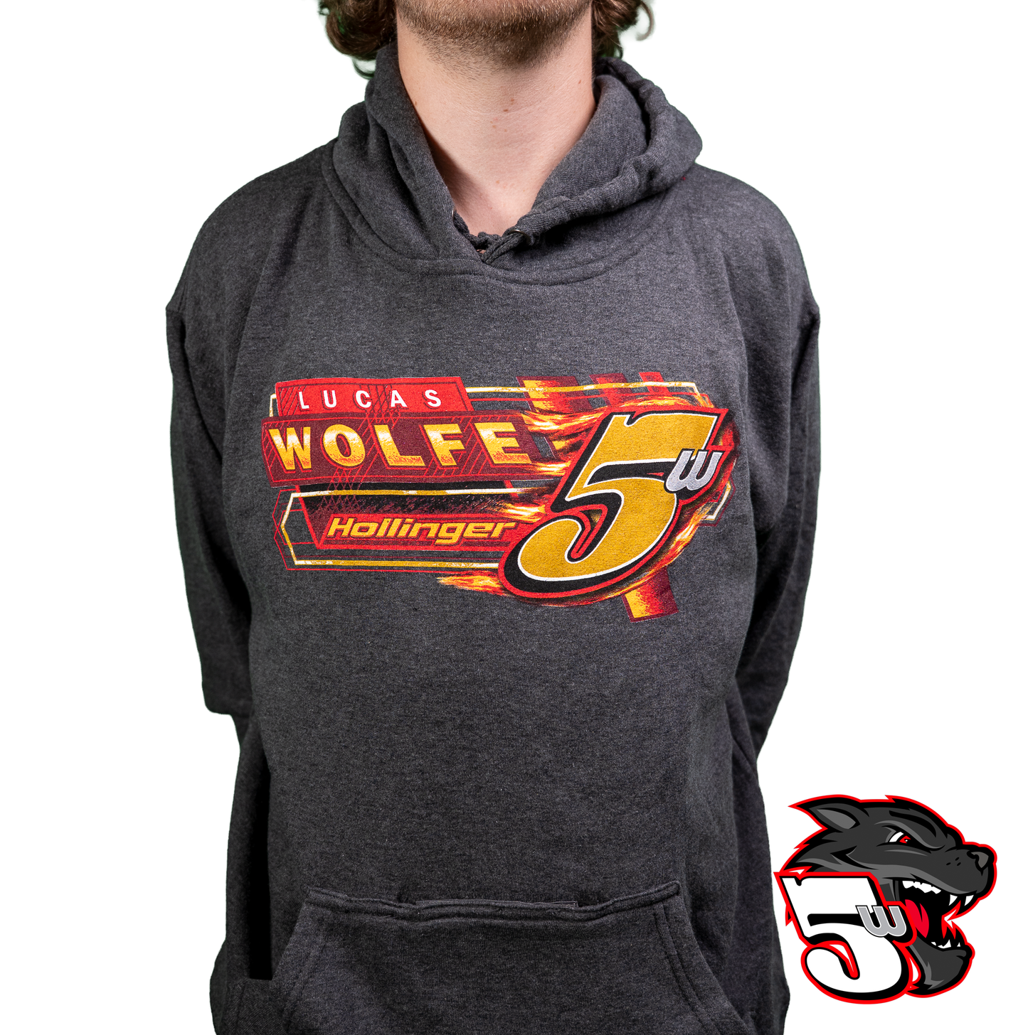 Lucas Wolfe 5W Koozie Pocket Hoodie – Charcoal