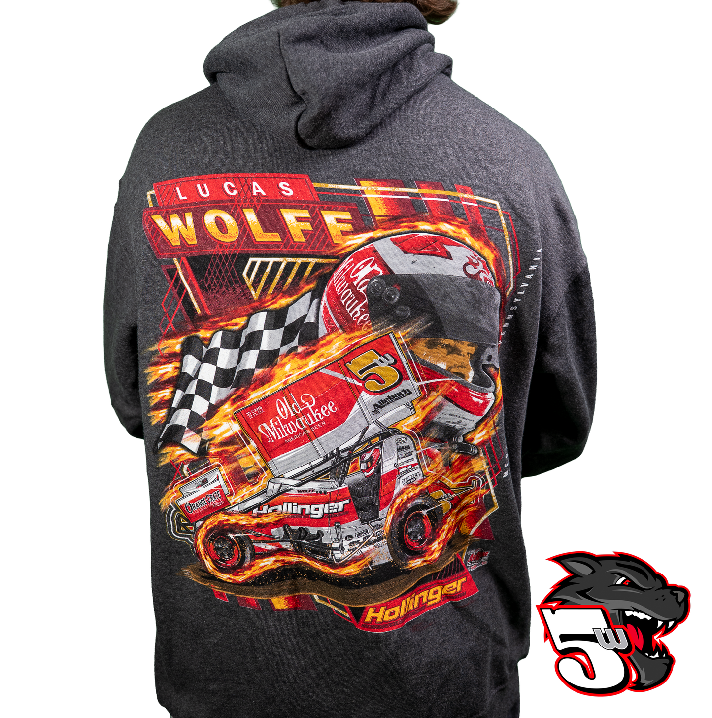 Lucas Wolfe 5W Koozie Pocket Hoodie – Charcoal