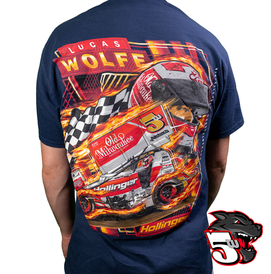 🔥 Lucas Wolfe Old Milwaukee 5W Summer Heat Tee Navy