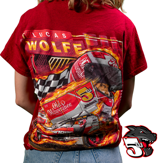 🔥 Lucas Wolfe Old Milwaukee 5W Summer Heat Tee Cherry