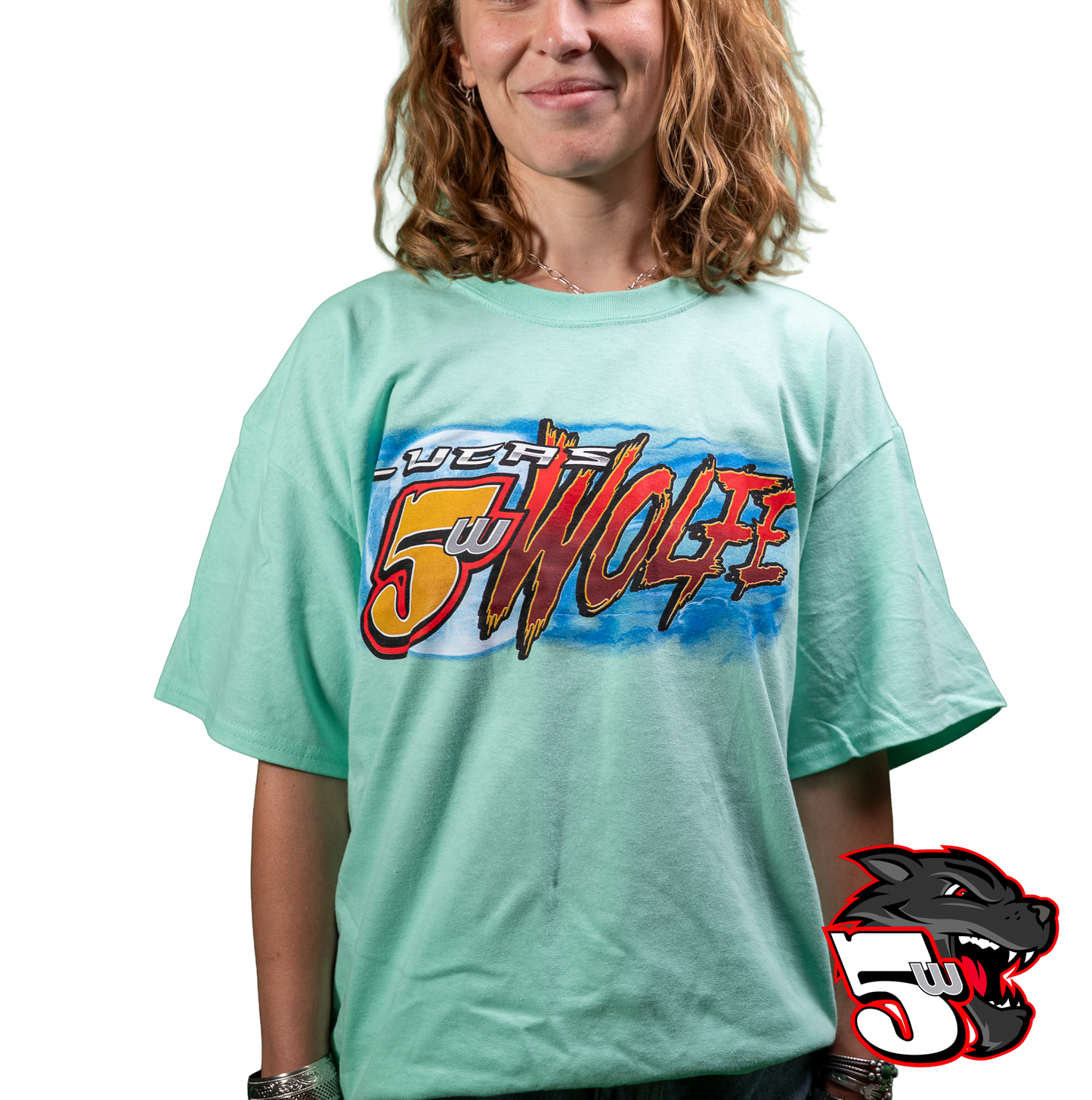 💥 Lucas Wolfe Wolf Ripping Garage Tee Mint Green