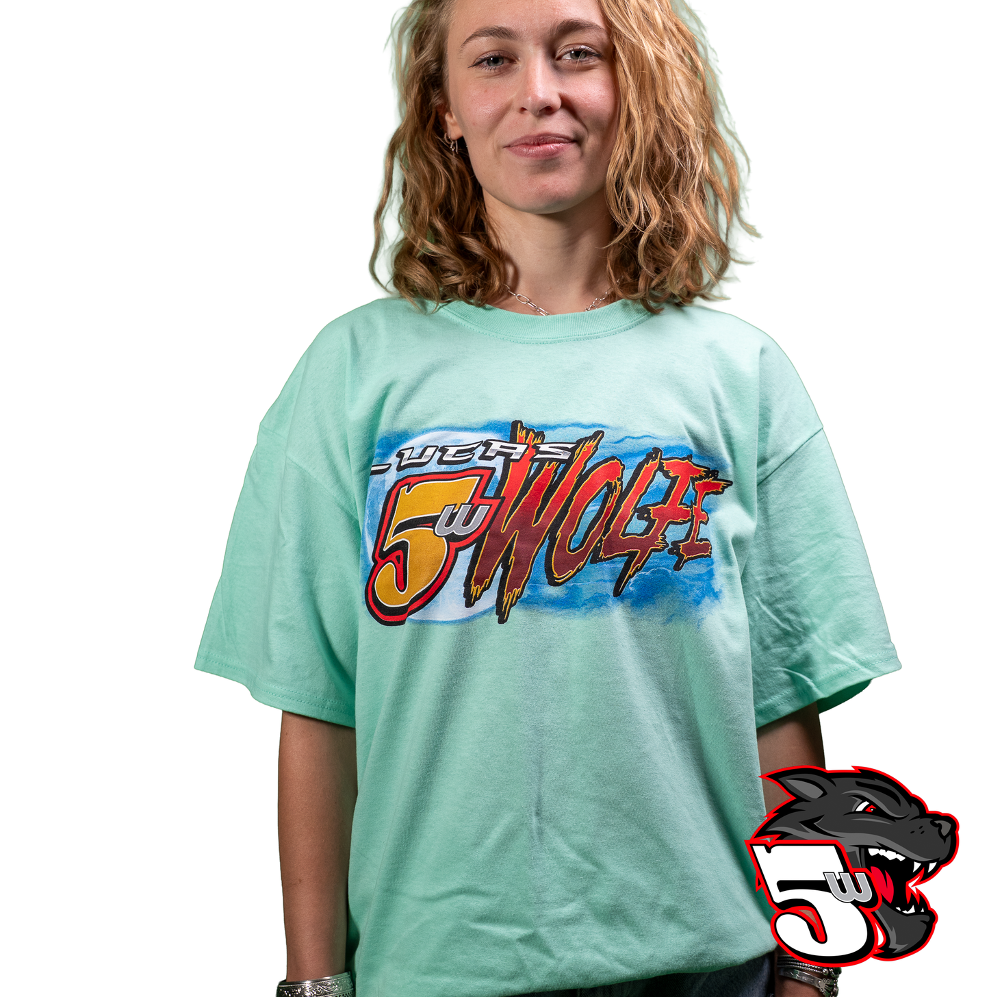 💥 Lucas Wolfe Wolf Ripping Garage Tee Mint Green