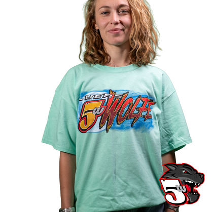 💥 Lucas Wolfe Wolf Ripping Garage Tee Mint Green