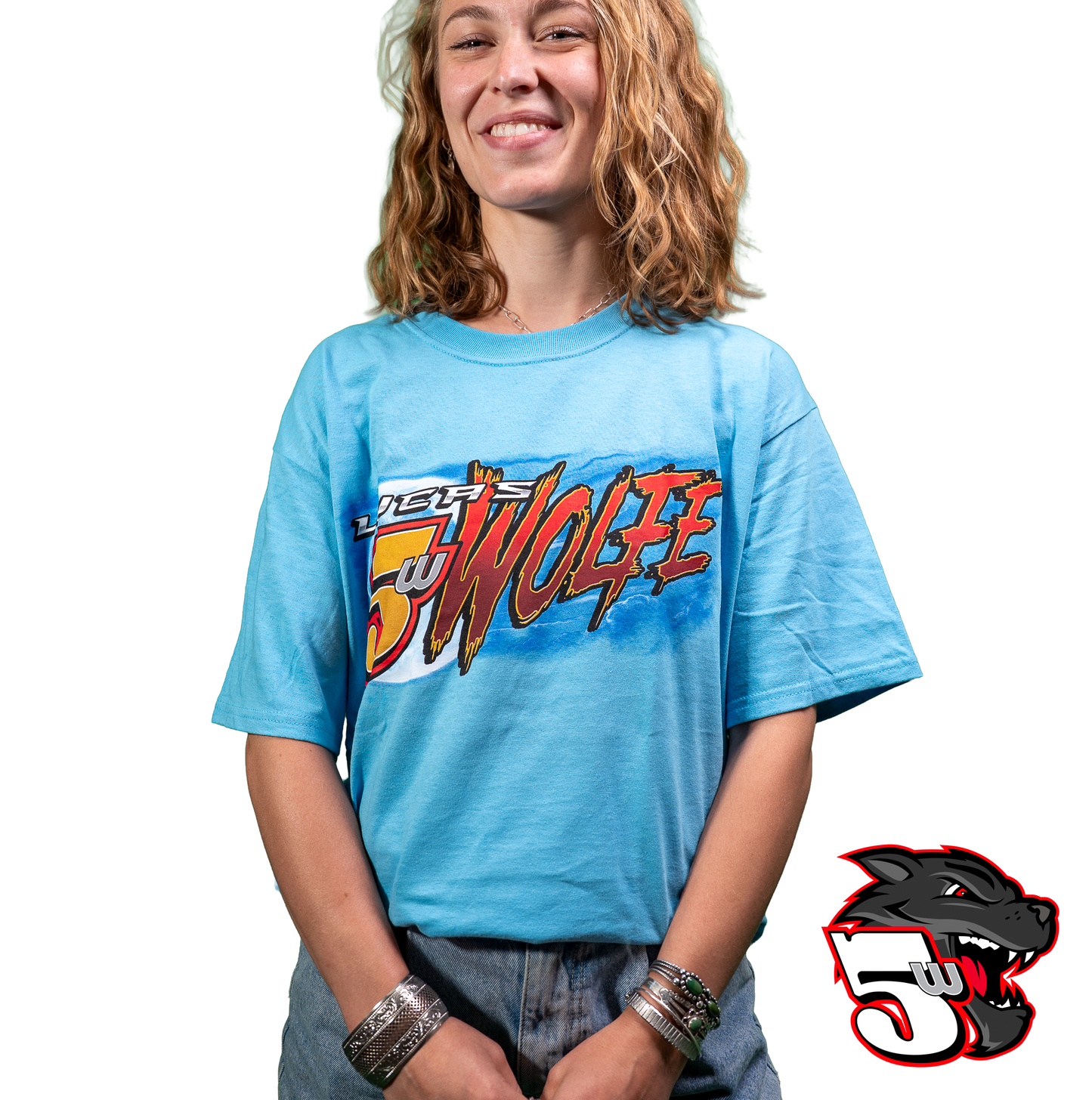 💥 Lucas Wolfe Wolf Ripping Garage Tee Teal
