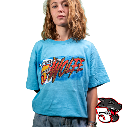 💥 Lucas Wolfe Wolf Ripping Garage Tee Teal