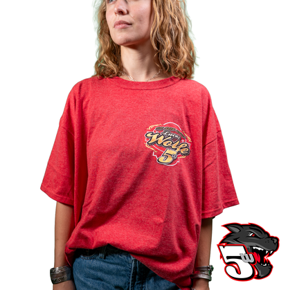 🏁 Lucas Wolfe Retro Badge Tee Red Heather