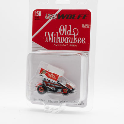 2024 Lucas Wolfe #5W Old Milwaukee Sprint Car - 1:50 Scale Diecast Model